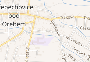 Pod zahrady v obci Třebechovice pod Orebem - mapa ulice
