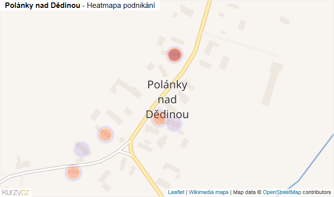 Mapa Polánky nad Dědinou - Firmy v části obce.
