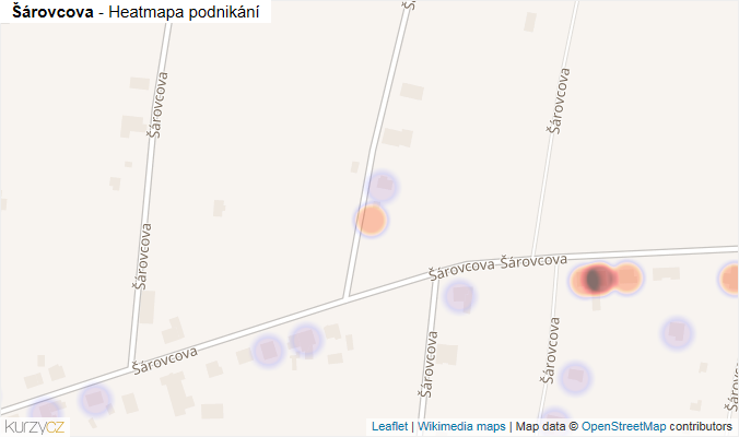 Mapa Šárovcova - Firmy v ulici.