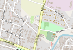 Severní v obci Třebechovice pod Orebem - mapa ulice