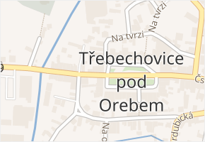Třebechovice pod Orebem v obci Třebechovice pod Orebem - mapa části obce