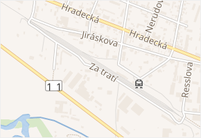 Za tratí v obci Třebechovice pod Orebem - mapa ulice