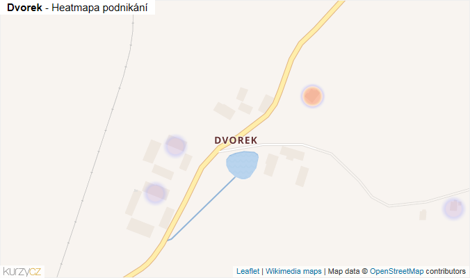 Mapa Dvorek - Firmy v části obce.