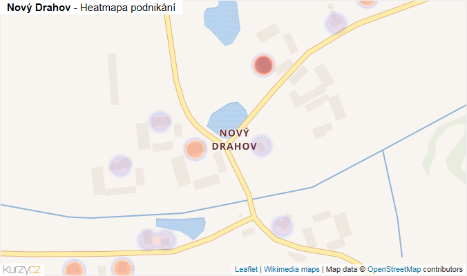 Mapa Nový Drahov - Firmy v části obce.