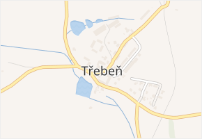 Třebeň v obci Třebeň - mapa části obce