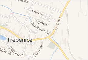 Stará struha v obci Třebenice - mapa ulice