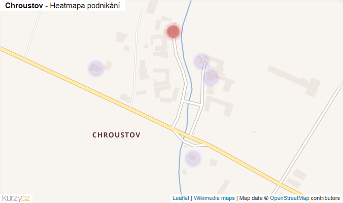 Mapa Chroustov - Firmy v části obce.
