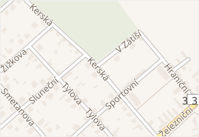 Kerská v obci Třebestovice - mapa ulice