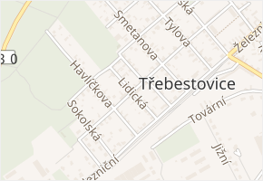 Lidická v obci Třebestovice - mapa ulice
