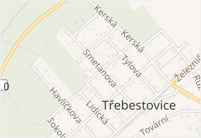Sluneční v obci Třebestovice - mapa ulice