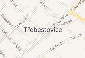 Třebestovice v obci Třebestovice - mapa části obce