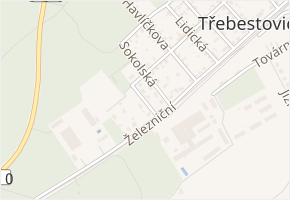 U hřiště v obci Třebestovice - mapa ulice