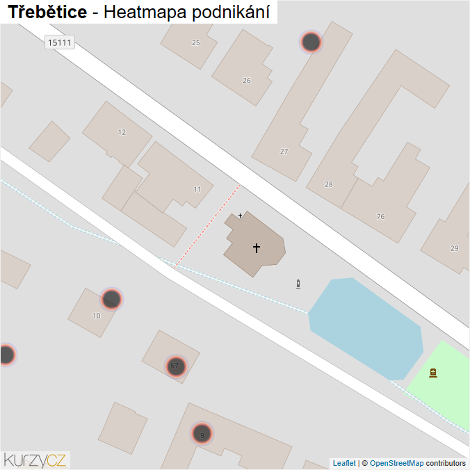 Mapa Třebětice - Firmy v obci.