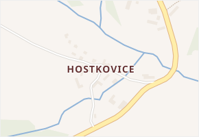 Hostkovice v obci Třebětín - mapa části obce