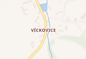Víckovice v obci Třebětín - mapa části obce