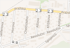 Alšova v obci Třebíč - mapa ulice