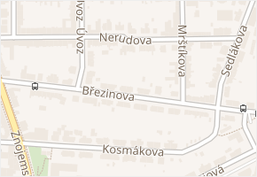 Březinova v obci Třebíč - mapa ulice