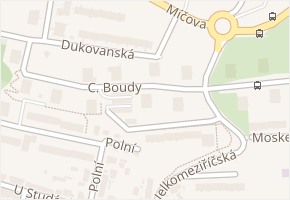 C. Boudy v obci Třebíč - mapa ulice