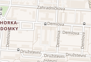 Demlova v obci Třebíč - mapa ulice