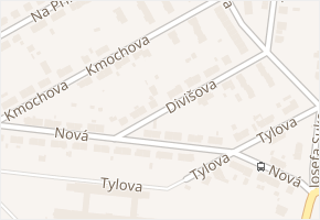 Divišova v obci Třebíč - mapa ulice