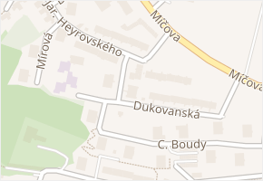 Dukovanská v obci Třebíč - mapa ulice