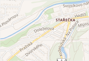Esperantistů v obci Třebíč - mapa ulice