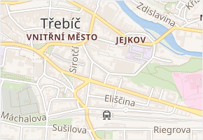 Husova v obci Třebíč - mapa ulice