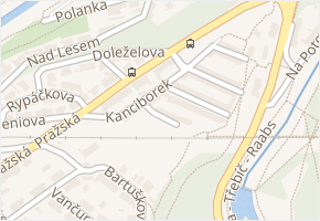 Kanciborek v obci Třebíč - mapa ulice