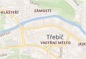 Kaštanová v obci Třebíč - mapa ulice