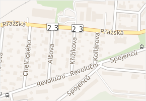 Křižíkova v obci Třebíč - mapa ulice