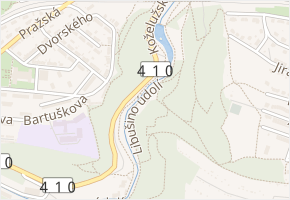 Libušino údolí v obci Třebíč - mapa ulice
