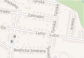 Luční v obci Třebíč - mapa ulice