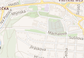 Máchalova v obci Třebíč - mapa ulice