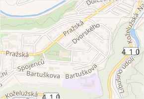 Na Špitálce v obci Třebíč - mapa ulice