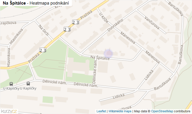 Mapa Na Špitálce - Firmy v ulici.