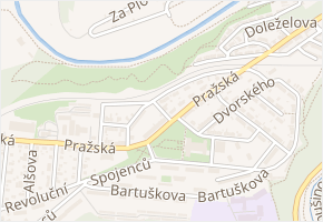 Na Strži v obci Třebíč - mapa ulice