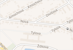 Nová v obci Třebíč - mapa ulice