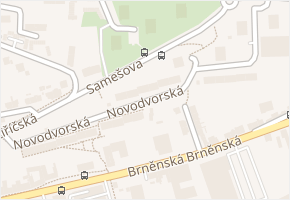 Novodvorská v obci Třebíč - mapa ulice