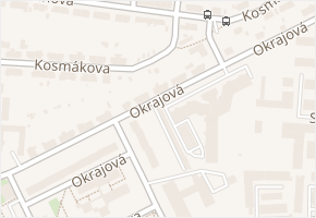 Okrajová v obci Třebíč - mapa ulice