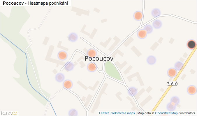Mapa Pocoucov - Firmy v části obce.