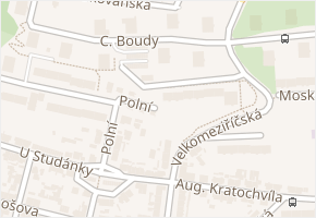 Polní v obci Třebíč - mapa ulice