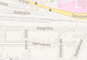 Riegrova v obci Třebíč - mapa ulice