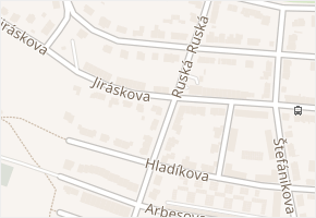 Ruská v obci Třebíč - mapa ulice