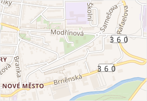 Samešova v obci Třebíč - mapa ulice