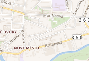 Sárovská v obci Třebíč - mapa ulice