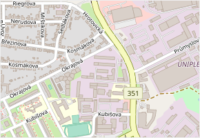 Stavební v obci Třebíč - mapa ulice