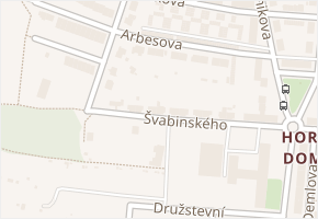 Švabinského v obci Třebíč - mapa ulice