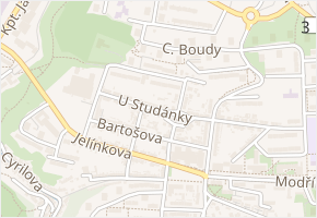 U Studánky v obci Třebíč - mapa ulice