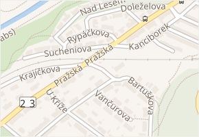 U Větrníku v obci Třebíč - mapa ulice