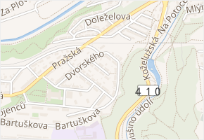 Vančurova v obci Třebíč - mapa ulice